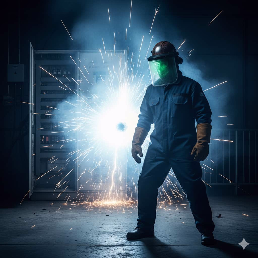 ¿Qué es un arco eléctrico y por qué representa un peligro para los trabajadores? 1 trabajador protegido contra arco electrico