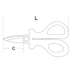 TIJERAS P/ELECTRICISTA  AISLADAS LONG 160MM - Imagen 2