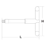 LLAVE EN T AISLADO 1/2" LONG.200MM - Imagen 2