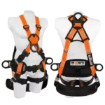 Arnés 4 argollas dieléctrico reflectivo con soporte lumbar IN 8009-1M-RX-A INSAFE para trabajos en altura.
