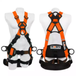 Arnés 4 argollas dieléctrico tipo X con soporte lumbar IN 8009-1ML-A INSAFE para trabajos en altura.